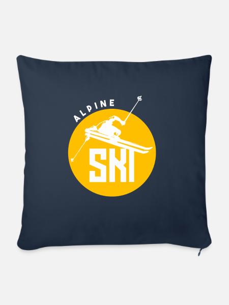 Alpine Ski - Sofakissenbezug 45 x 45 cm - Navy