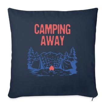 Camping Away Summer Camper Tropical Camp Trip - Sofa pillowcase 17,3'' x 17,3'' (45 x 45 cm) - navy - Front