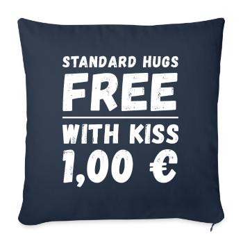 câlins gratuits fête fête flirt flirt camping - Housse de coussin décorative 45 x 45 cm - bleu marine - Devant