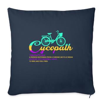 Cycopath Noun - Sofa pillowcase 17,3'' x 17,3'' (45 x 45 cm) - navy - Front