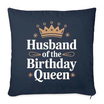 Mari, Conjoint, Famille, Mariage - Housse de coussin décorative 45 x 45 cm - bleu marine - Devant