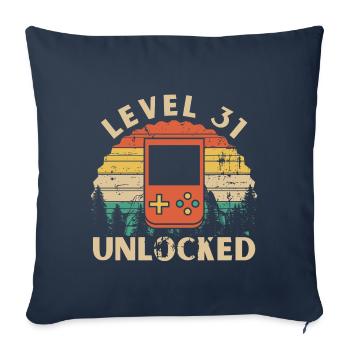 Level 31 freigeschaltet - Sofakissenbezug 45 x 45 cm - Navy - Vorne
