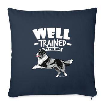 Berger australien bien 2 - Housse de coussin décorative 45 x 45 cm - bleu marine - Devant