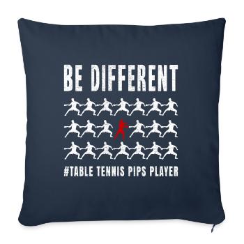 Ping-pong Noppen Raquettes de ping-pong - Housse de coussin décorative 45 x 45 cm - bleu marine - Devant