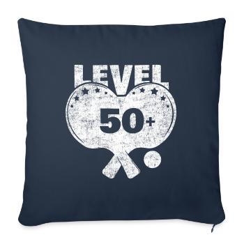 Table tennis level 50+ senior table tennis bats - Sofa pillowcase 17,3'' x 17,3'' (45 x 45 cm) - navy - Front