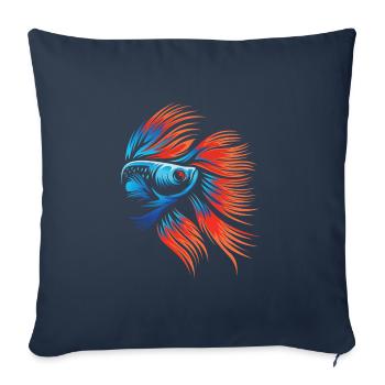 Aquarium Angeln Kampffisch - Sofakissenbezug 45 x 45 cm - Navy - Vorne
