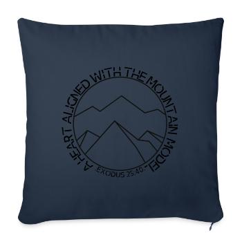 Ein ausgerichtetes Herz Ex/25:40 - Sofakissenbezug 45 x 45 cm - Navy - Vorne