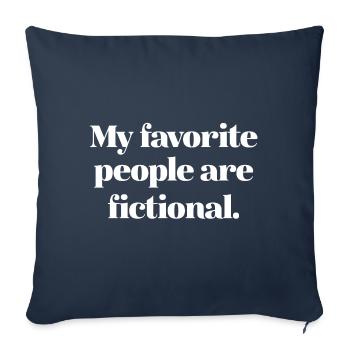 My Favorite People Are Fictional - Sofa pillowcase 17,3'' x 17,3'' (45 x 45 cm) - navy - Front