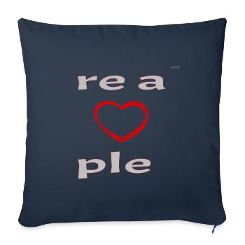 We are a couple - the right side - Sofa pillowcase 17,3'' x 17,3'' (45 x 45 cm) - navy - Front