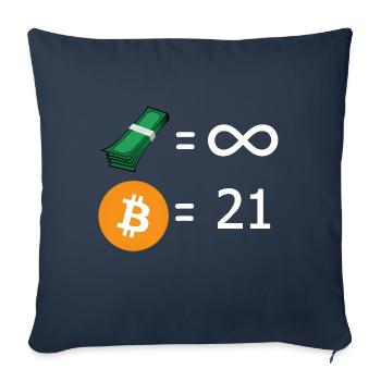 21 million - Sofa pillowcase 17,3'' x 17,3'' (45 x 45 cm) - navy - Front