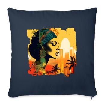 Rio de Janeiro est une ville de joie de vivre. - Housse de coussin décorative 45 x 45 cm - bleu marine - Devant