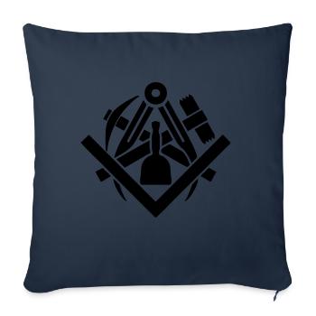 Steinmetz Zunft Handwerk - Sofakissenbezug 45 x 45 cm - Navy - Vorne