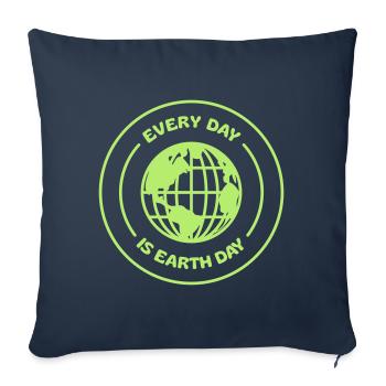 EVERY DAY IS EARTH DAY - Sofakissenbezug 45 x 45 cm - Navy - Vorne