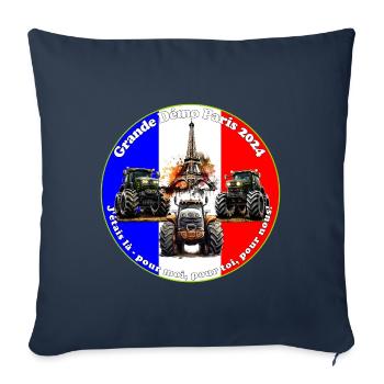 National sovereignty lies with the people - Sofa pillowcase 17,3'' x 17,3'' (45 x 45 cm) - navy - Front