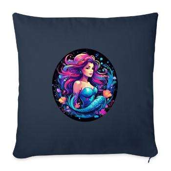 The Mermaid - Sofa pillowcase 17,3'' x 17,3'' (45 x 45 cm) - navy - Front
