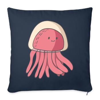 jellyfish - Sofa pillowcase 17,3'' x 17,3'' (45 x 45 cm) - navy - Front