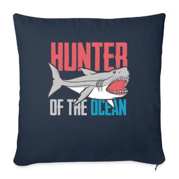 Haifisch – Shirt Strandurlaub Ozean Geschenk - Sofakissenbezug 45 x 45 cm - Navy - Vorne
