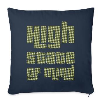 État d’ élevé - COUPE NOIRE - Housse de coussin décorative 45 x 45 cm - bleu marine - Devant
