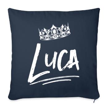 Luca - Sofa pillowcase 17,3'' x 17,3'' (45 x 45 cm) - navy - Front