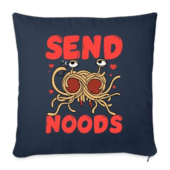 Flying Spaghetti Monster FSM - Sofa pillowcase 17,3'' x 17,3'' (45 x 45 cm) - navy - Front