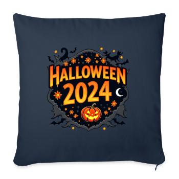Rétro Halloween - Housse de coussin décorative 45 x 45 cm - bleu marine - Devant