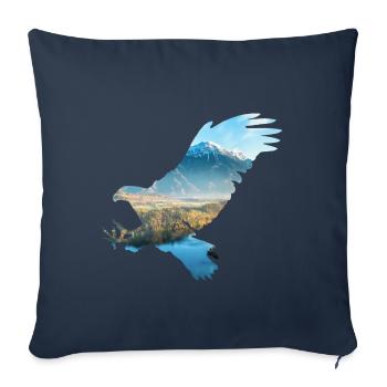 Koenig the Luefte Adler nature montagnes - Housse de coussin décorative 45 x 45 cm - bleu marine - Devant