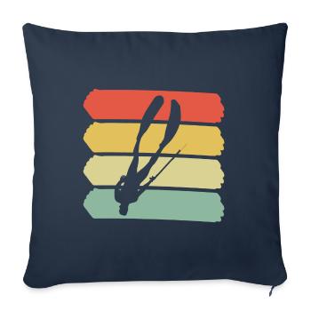 Chemise colorée chasse sous marine - Housse de coussin décorative 45 x 45 cm - bleu marine - Devant
