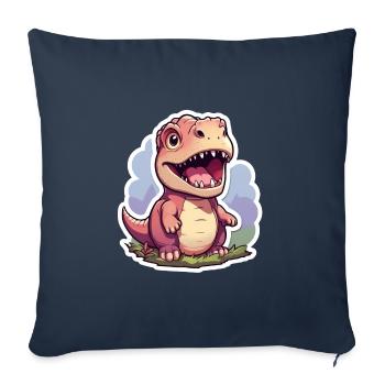 T Rex Dinosaurier Baby - Sofakissenbezug 45 x 45 cm - Navy - Vorne
