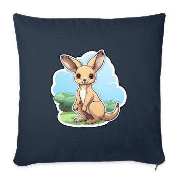 Kangourou - Housse de coussin décorative 45 x 45 cm - bleu marine - Devant