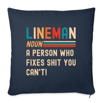 High Voltage Electrician Power Grid - Sofa pillowcase 17,3'' x 17,3'' (45 x 45 cm) - navy - Front