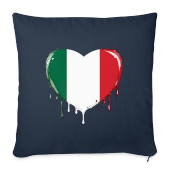 DRAPEAU ITALIEN DRAPEAU ITALIE - Housse de coussin décorative 45 x 45 cm - bleu marine - Devant