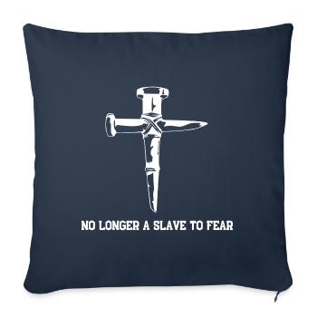 Kein Sklave der Angst mehr – Christian - Sofakissenbezug 45 x 45 cm - Navy - Vorne