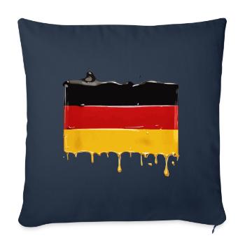DRAPEAU DE L’ALLEMAGNE DRAPEAU ALLEMAND - Housse de coussin décorative 45 x 45 cm - bleu marine - Devant