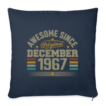 Dezember 1967 - Dezember 1967 Geburtstagsgeschenk - Sofakissenbezug 45 x 45 cm - Navy - Vorne