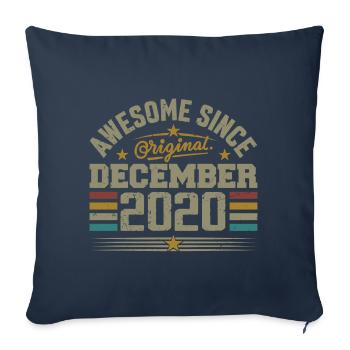 December 2020 - December 2020 Birthday Gift - Sofa pillowcase 17,3'' x 17,3'' (45 x 45 cm) - navy - Front