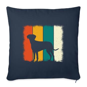 Labrador Retro - Sofa pillowcase 17,3'' x 17,3'' (45 x 45 cm) - navy - Front