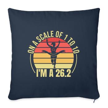 26.2 Meilen Marathon - Marathonläufer - Sofakissenbezug 45 x 45 cm - Navy - Vorne