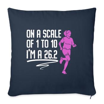 26.2 Meilen Marathon - Marathonläufer - Sofakissenbezug 45 x 45 cm - Navy - Vorne