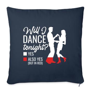 Danse Slogan Ballroom Couple Dance Dance Floor - Housse de coussin décorative 45 x 45 cm - bleu marine - Devant