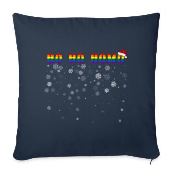Ho Ho Homo ! - Housse de coussin décorative 45 x 45 cm - bleu marine - Devant