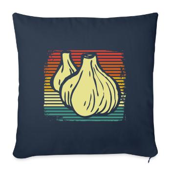 Ail - Housse de coussin décorative 45 x 45 cm - bleu marine - Devant