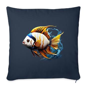 Angelfish - Sofa pillowcase 17,3'' x 17,3'' (45 x 45 cm) - navy - Front
