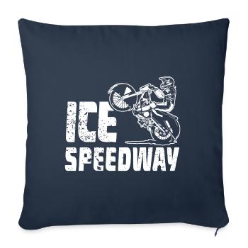Eisspeedway - Ice speedway - Speedway on Ice - Sofa pillowcase 17,3'' x 17,3'' (45 x 45 cm) - navy - Front