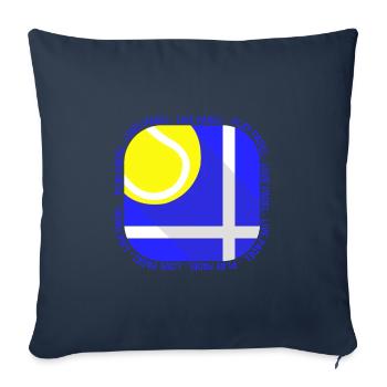 Padel - Geschenk für Padel-Spieler - Sofakissenbezug 45 x 45 cm - Navy - Vorne