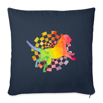 Labrador Retro - Sofa pillowcase 17,3'' x 17,3'' (45 x 45 cm) - navy - Front