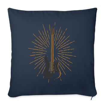 Electric guitar, gift guitar music instrument - Sofa pillowcase 17,3'' x 17,3'' (45 x 45 cm) - navy - Front