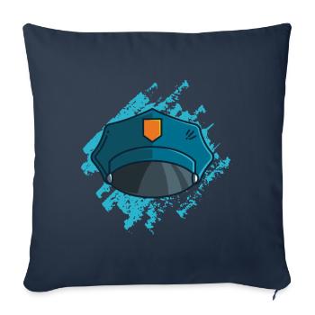 Casquette de police, vêtements uniformes de policier cadeau - Housse de coussin décorative 45 x 45 cm - bleu marine - Devant