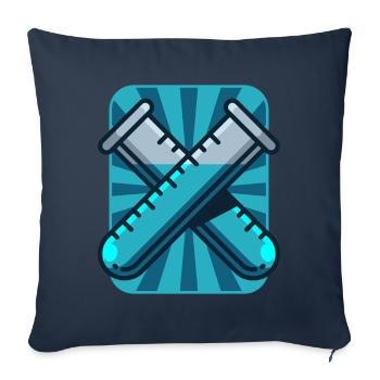 Test tubes, gift chemistry laboratory laboratory - Sofa pillowcase 17,3'' x 17,3'' (45 x 45 cm) - navy - Front