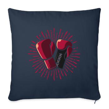Gants de boxe, gants de boxeur boxe cadeau - Housse de coussin décorative 45 x 45 cm - bleu marine - Devant