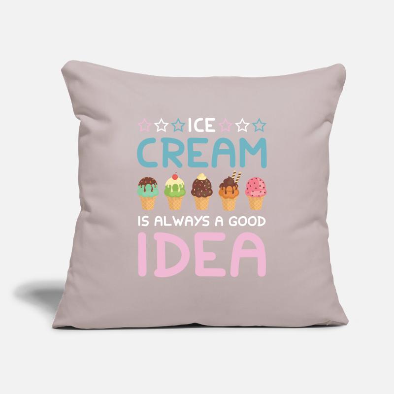 Eis Eiscreme idea Spruch Sofakissenbezug 45 x 45 cm